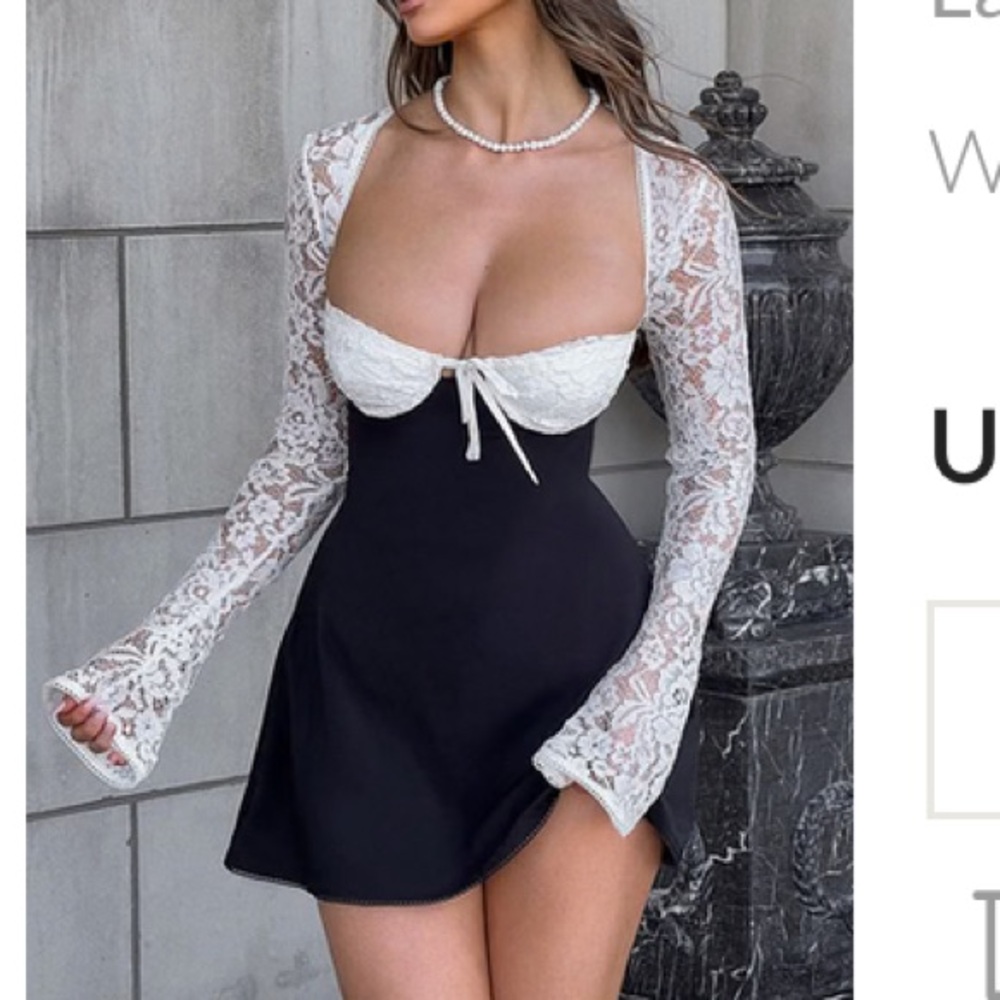 Black and white elegant dress